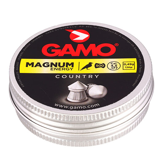 Gamo Magnum Energy Spitzkopf Diabolos geriffelt Kal. 4,5mm 0,49 Gramm 500er Dose Bild 1