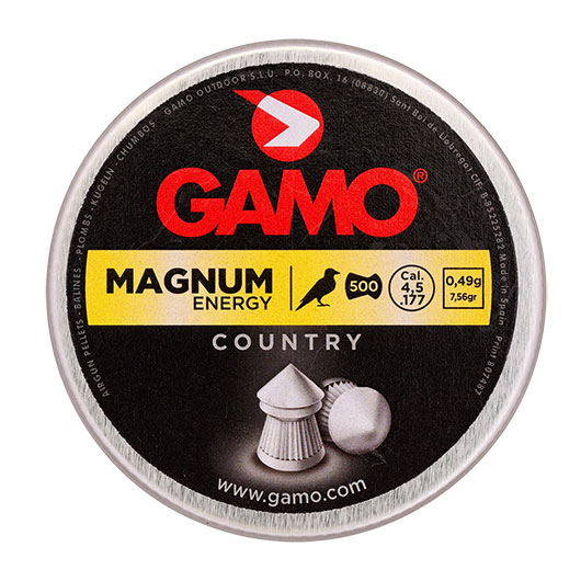Gamo Magnum Energy Spitzkopf Diabolos geriffelt Kal. 4,5mm 0,49 Gramm 500er Dose Bild 3
