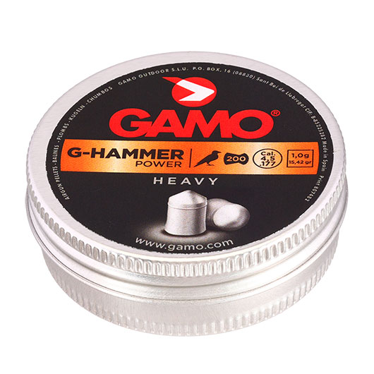 Gamo G-Hammer Heavy Power Spitzkopf Diabolos Kal. 4,5mm 1,0 Gramm 200er Dose Bild 1