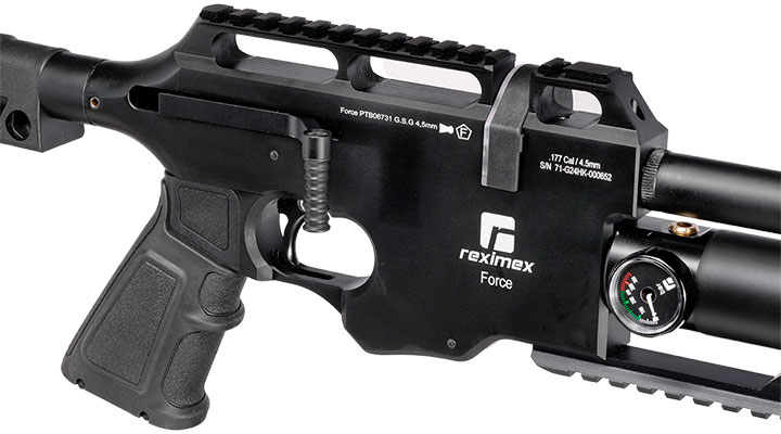 Reximex Force 1 Pressluftgewehr PCP Kal. 4,5mm Diabolo schwarz inkl. 2 x 14-Schuss Magazin u. Waffenkoffer Bild 9