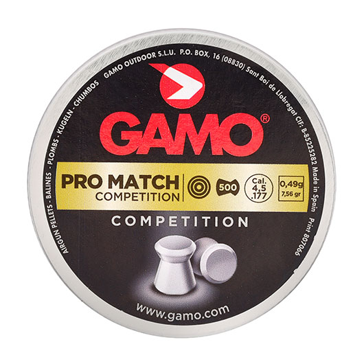 Gamo Flachkopf Diabolos Pro Match Competition Kal. 4,5mm 0,49g 500er Dose Bild 3