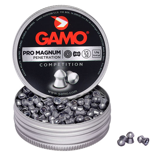 Gamo Pro Magnum Competion Rundkopf Diabolos Kal. 5,5mm 1,0g 250er Dose