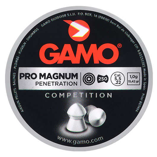 Gamo Pro Magnum Competion Rundkopf Diabolos Kal. 5,5mm 1,0g 250er Dose Bild 3