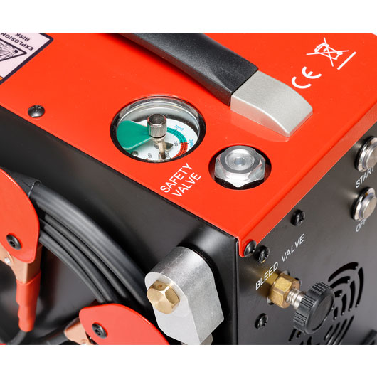Gamo Kompressor fr Pressluftwaffen max. 320 bar 220V/12V rot inkl. Adapter Bild 5
