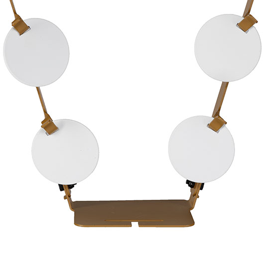 WoSport V-Shaped The Ladder Target mit 6 Zielen Metall Pendelspiel tan Bild 4