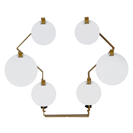 WoSport Geometric Target mit 6 Zielen Metall Pendelspiel tan Bild 2