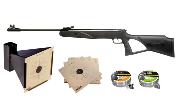 Diana two-sixty Knicklauf Luftgewehr Kal. 4,5mm Diabolo + Max Tactical Diabolos + Kugelfang 14x14 cm + Zielscheiben