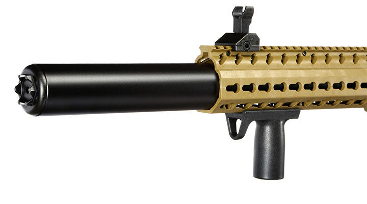 Sig Sauer MCX CO2 Luftgewehr Set 4,5 mm  mit 5 x 88 g CO2 Kartuschen, 3 Dosen Max Tactical Diabolos Kal. 4,5mm Farbe FDE Bild 7