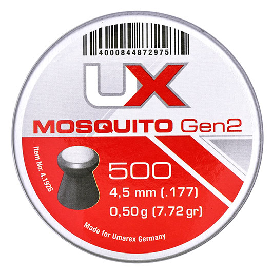 UX Flachkopf Diabolos Mosquito Gen2 Kal. 4,5mm 0,50g 500er Dose Bild 3