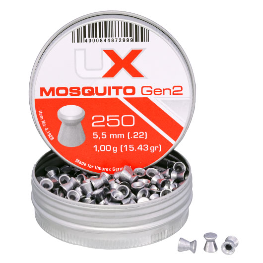 UX Flachkopf Diabolos Mosquito Gen2 Kal. 5,5mm 1,0g 250er Dose