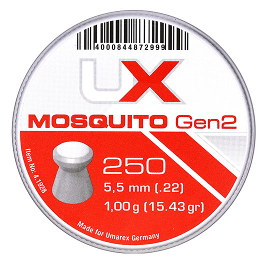 UX Flachkopf Diabolos Mosquito Gen2 Kal. 5,5mm 1,0g 250er Dose Bild 3