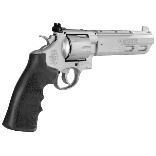 Smith & Wesson 629 Competitor 6 Zoll Vollmetall CO2 Revolver 4,5mm Diabolo silber/schwarz Bild 8