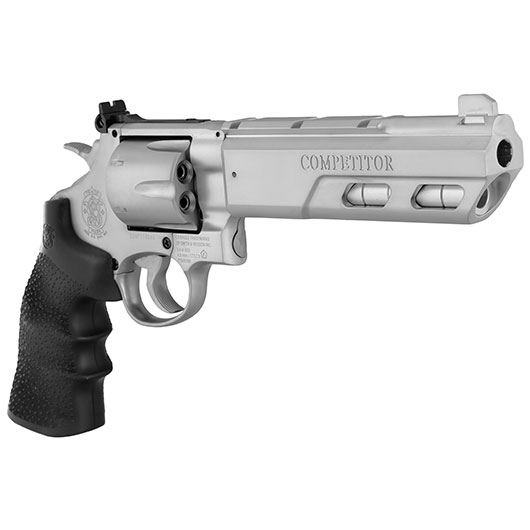 Smith & Wesson 629 Competitor 6 Zoll Vollmetall CO2 Revolver 4,5mm Diabolo silber/schwarz Bild 9