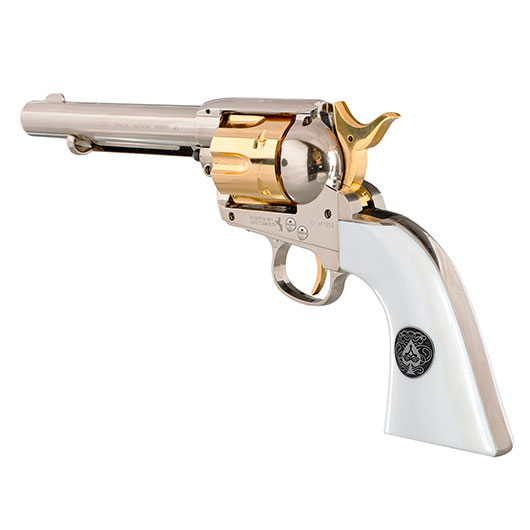 Colt Single Action Army .45 Smoke Wagon CO2-Revolver Kal. 4,5mm Diabolo silber/gold Limited Edition Bild 2