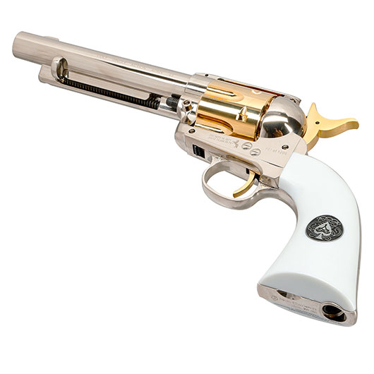 Colt Single Action Army .45 Smoke Wagon CO2-Revolver Kal. 4,5mm Diabolo silber/gold Limited Edition Bild 5