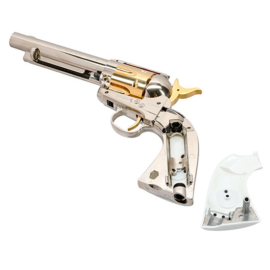 Colt Single Action Army .45 Smoke Wagon CO2-Revolver Kal. 4,5mm Diabolo silber/gold Limited Edition Bild 6