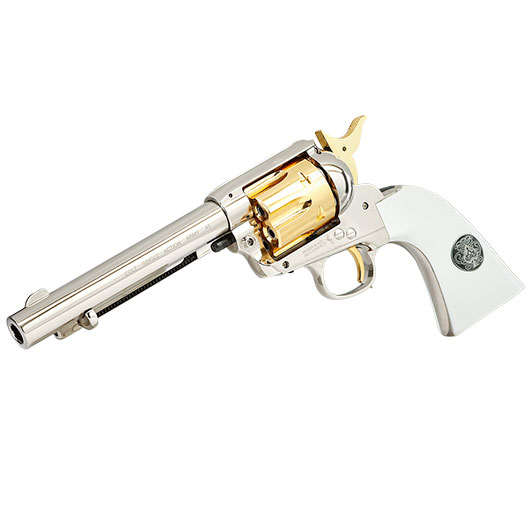 Colt Single Action Army .45 Smoke Wagon CO2-Revolver Kal. 4,5mm Diabolo silber/gold Limited Edition Bild 10