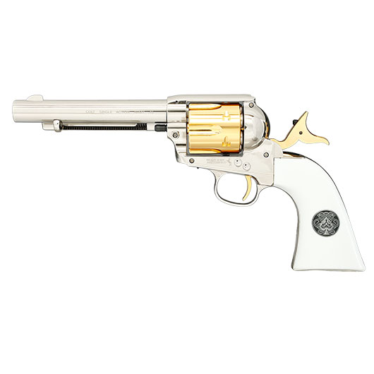 Colt Single Action Army .45 Smoke Wagon CO2-Revolver Kal. 4,5mm Diabolo silber/gold Limited Edition Bild 4