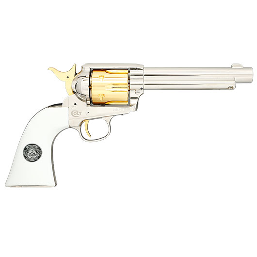 Colt Single Action Army .45 Smoke Wagon CO2-Revolver Kal. 4,5mm Diabolo silber/gold Limited Edition Bild 5