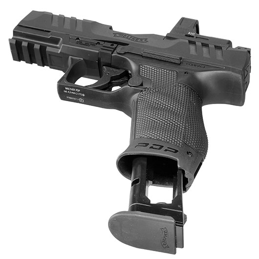 Walther PDP Compact 4 Set CO2 Luftpistole Kal. 4,5mm BB Blowback Metallschlitten schwarz inkl. RDS 8 Leuchtpunktzielgert Bild 4