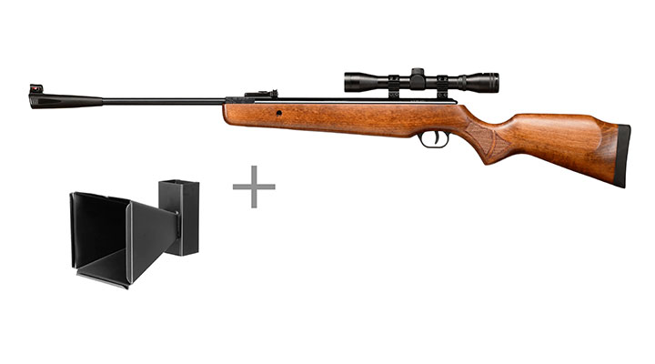 Tell Modell 400 Luftgewehr Kal. 4,5mm Diabolo super SparSet inkl. Hubertus Zielfernrohr 4 x 32 cm, Montageringe 11 - 14 mm &