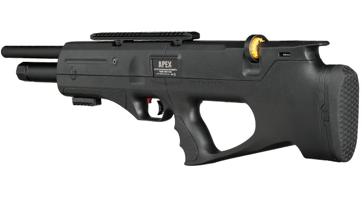 Reximex Apex Pressluftgewehr PCP Kal. 4,5mm Diabolo schwarz inkl. 2 x 14-Schuss Magazin und Flladapter Bild 2