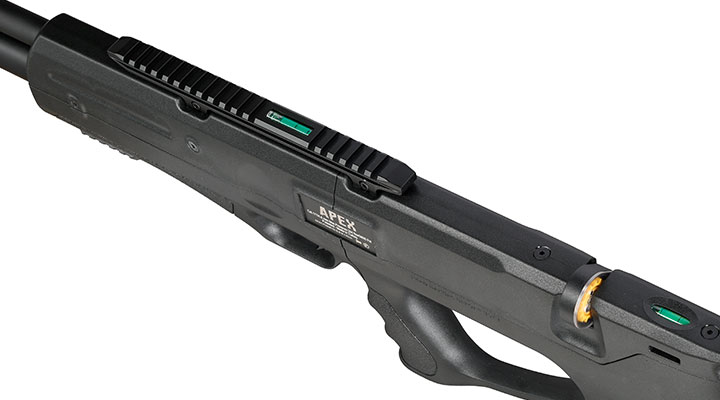 Reximex Apex Pressluftgewehr PCP Kal. 4,5mm Diabolo schwarz inkl. 2 x 14-Schuss Magazin und Flladapter Bild 3