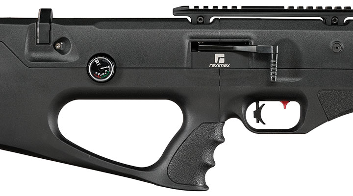 Reximex Apex Pressluftgewehr PCP Kal. 4,5mm Diabolo schwarz inkl. 2 x 14-Schuss Magazin und Flladapter Bild 9