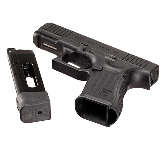 Glock 19 Gen5 MOS CO2 Luftpistole Kal. 4,5mm BB Blowback Metallschlitten schwarz inkl. Adapterplatten Bild 5