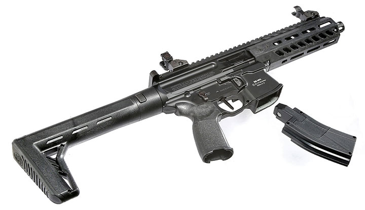 Sig Sauer MPX CO2 Gen.2 Luftgewehr Set 4,5 mm mit 5 x 88 g CO2 Kapseln, 1000 Max Tactical Diabolos Kal. 4,5mm Bild 10