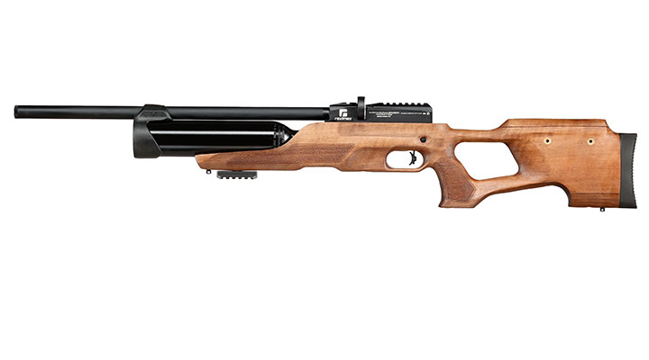 Reximex Accura Pressluftgewehr PCP Kal. 4,5mm Diabolo Walnussholz inkl. 2 x 14-Schuss Magazin & Einzelschussadapter