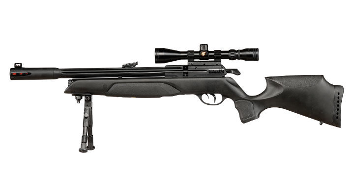 Gamo Arrow Pressluftgewehr PCP Kal. 4,5mm Diabolo 10-schssig schwarz inkl. 10-Schuss Magazin, Zielfernrohr WR 3-9x40 & Zwei