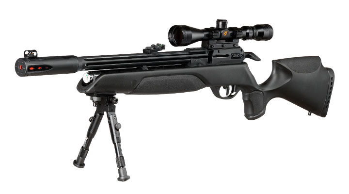 Gamo Arrow Pressluftgewehr PCP Kal. 4,5mm Diabolo 10-schssig schwarz inkl. 10-Schuss Magazin, Zielfernrohr WR 3-9x40 & Zwei Bild 1