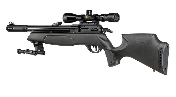 Gamo Arrow Pressluftgewehr PCP Kal. 4,5mm Diabolo 10-schssig schwarz inkl. 10-Schuss Magazin, Zielfernrohr WR 3-9x40 & Zwei Bild 2