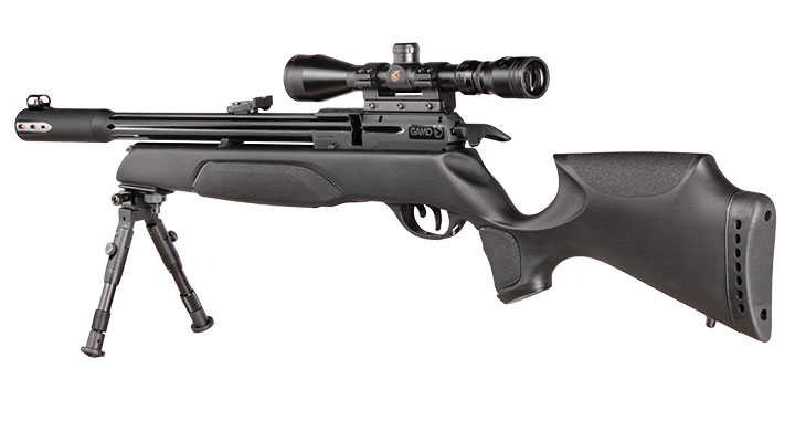 Gamo Arrow Pressluftgewehr PCP Kal. 4,5mm Diabolo 10-schssig schwarz inkl. 10-Schuss Magazin, Zielfernrohr WR 3-9x40 & Zwei Bild 2