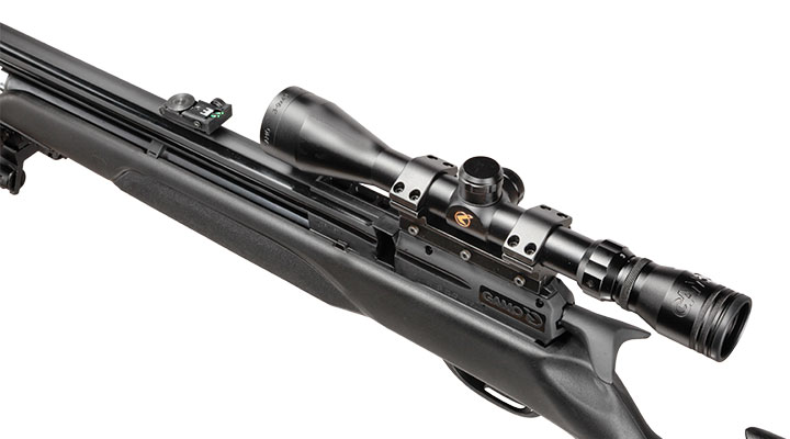 Gamo Arrow Pressluftgewehr PCP Kal. 4,5mm Diabolo 10-schssig schwarz inkl. 10-Schuss Magazin, Zielfernrohr WR 3-9x40 & Zwei Bild 7