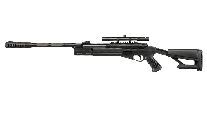 Mercury air AirTact Knicklauf Luftgewehr Kal. 4,5mm Diabolo 12-schssig schwarz inkl. 4x20 Optima Zielfernrohr