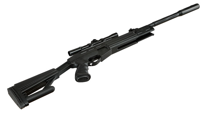 Mercury air AirTact Knicklauf Luftgewehr Kal. 4,5mm Diabolo 12-schssig schwarz inkl. 4x20 Optima Zielfernrohr Bild 10