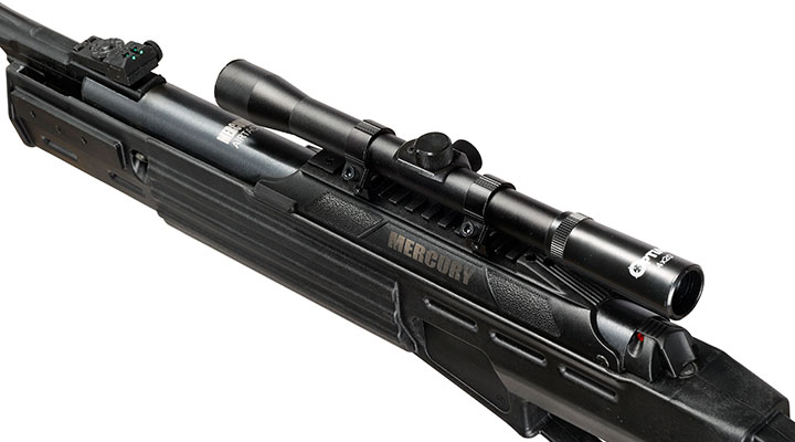 Mercury air AirTact Knicklauf Luftgewehr Kal. 4,5mm Diabolo 12-schssig schwarz inkl. 4x20 Optima Zielfernrohr Bild 3
