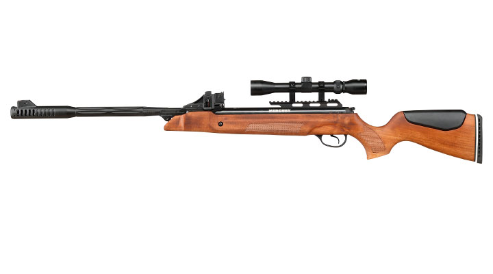 Mercury air Speedfire Knicklauf Luftgewehr Kal. 4,5mm Diabolo 12-schssig Holzschaft inkl. 3-9x32 Zielfernrohr