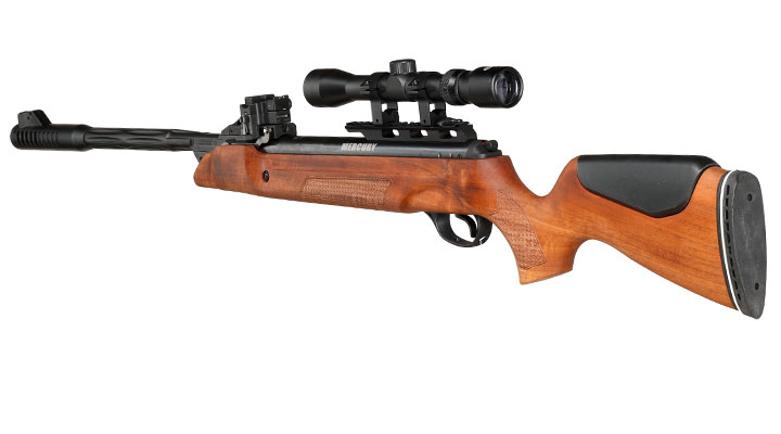 Mercury air Speedfire Knicklauf Luftgewehr Kal. 4,5mm Diabolo 12-schssig Holzschaft inkl. 3-9x32 Zielfernrohr Bild 2