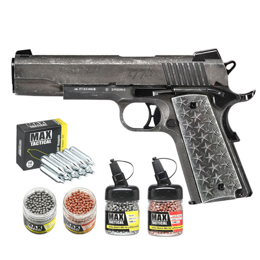 Sig Sauer 1911 WTP Special Edition CO2 Pistole 4,5 mm - Komplettset mit CO2, Stahlkugeln & Kupfer-BBs