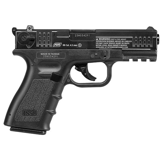 ASG ISSC M22 CO2 Luftpistole Kal. 4,5mm BB Blowback Metallschlitten schwarz Bild 3
