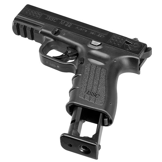 ASG ISSC M22 CO2 Luftpistole Kal. 4,5mm BB Blowback Metallschlitten schwarz Bild 4