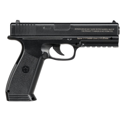 Borner 17 CO2 Luftpistole Kal. 4,5mm BB schwarz Bild 3
