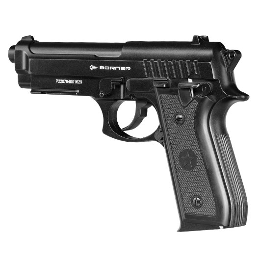 Borner 92M CO2 Luftpistole Kal. 4,5mm BB Vollmetall schwarz Bild 2
