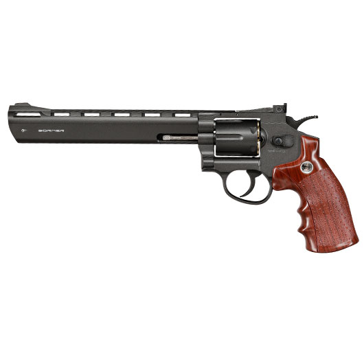 Borner Super Sport 703 CO2-Revolver Kal. 4,5 mm BB Vollmetall schwarz inkl. Speedloader & Ersatzhlsen