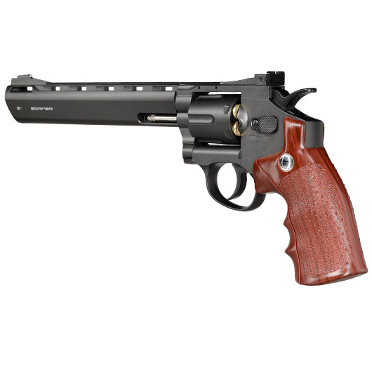 Borner Super Sport 703 CO2-Revolver Kal. 4,5 mm BB Vollmetall schwarz inkl. Speedloader & Ersatzhlsen Bild 2