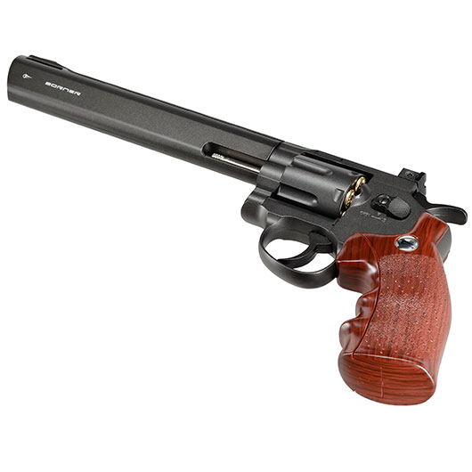 Borner Super Sport 703 CO2-Revolver Kal. 4,5 mm BB Vollmetall schwarz inkl. Speedloader & Ersatzhlsen Bild 3