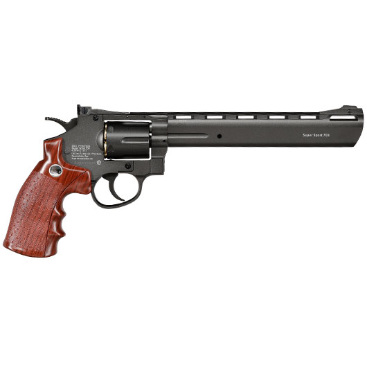 Borner Super Sport 703 CO2-Revolver Kal. 4,5 mm BB Vollmetall schwarz inkl. Speedloader & Ersatzhlsen Bild 5